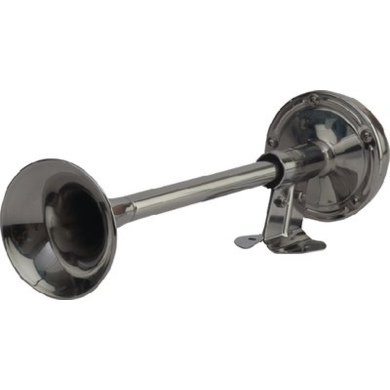 Sea-Dog Line – Compact 3.5 Amp 110 DB 12V Single 14 Trumpet Horn Stamped 304 Stainless – 4316101