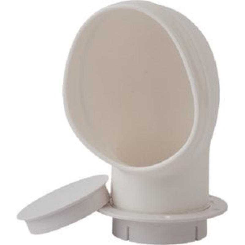 Sea-Dog Line – PVC Standard Profile Cowl Vent & Snap On Deck Plate – 7-3/4 Height x 3 Diameter – 7271373