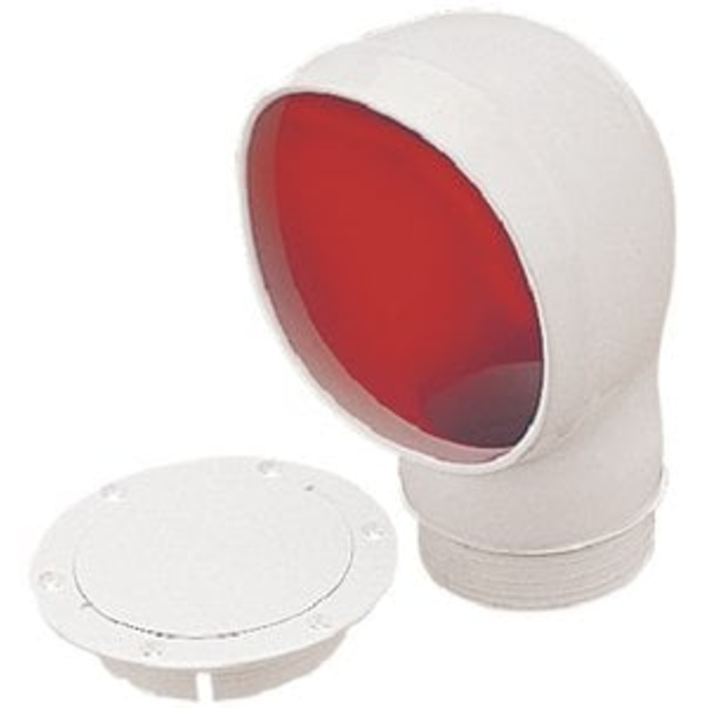 Sea-Dog Line – PVC Standard Profile Cowl Vent & Snap On Deck Plate – 9-1/4 H x 3 Diameter – 7271453