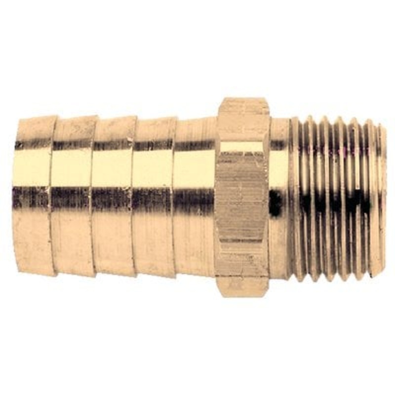 Brass Fittings – 1/2 Hose x 3/4 Pipe Male Hose Barb – 32018