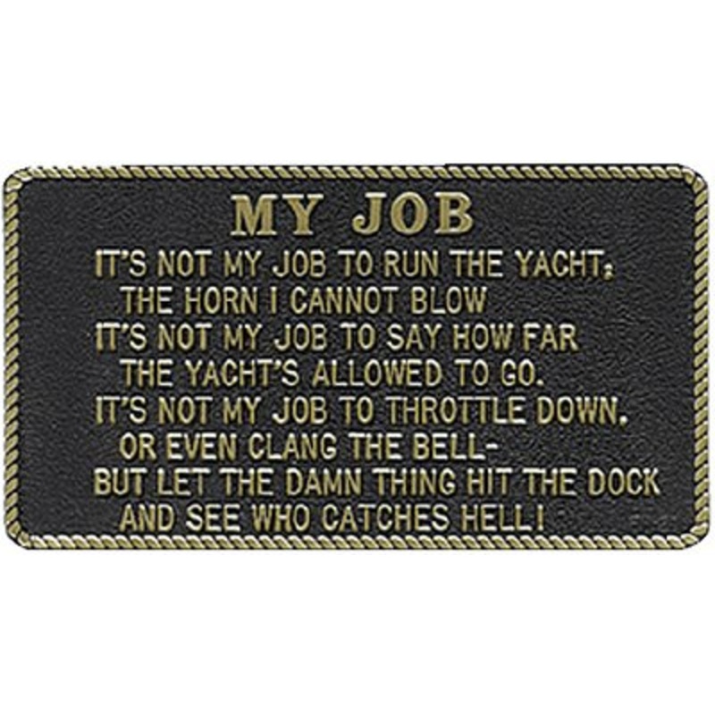 Bernard Engraving – Fun Plaques – My Job – FP021