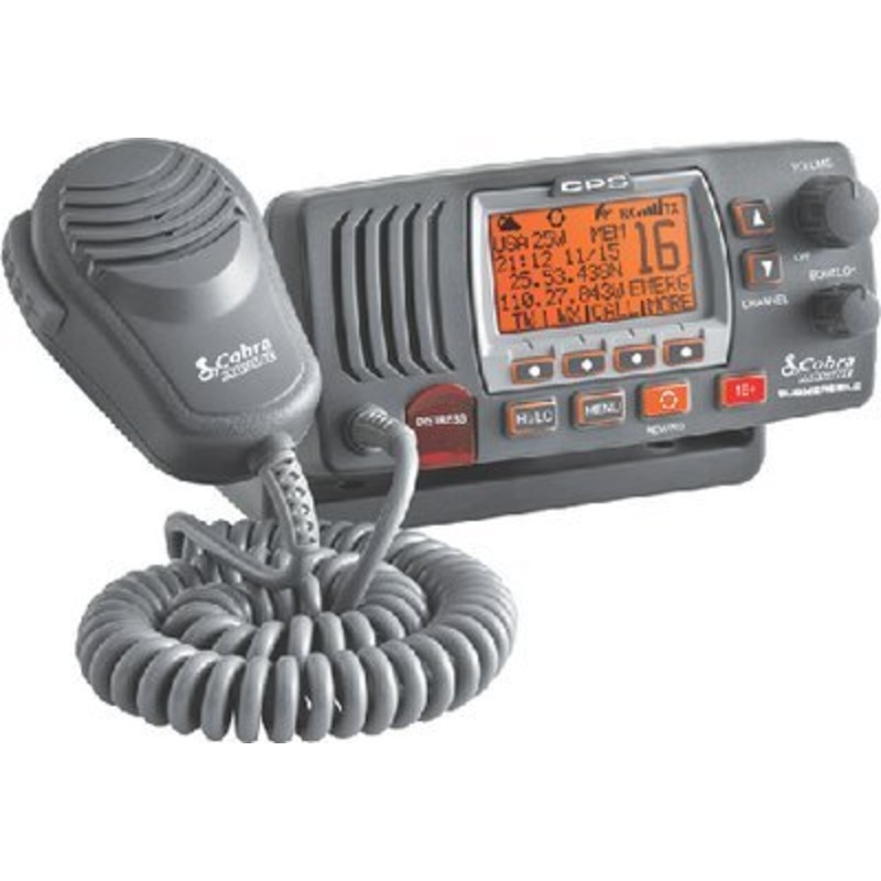 Cobra Electronics – Cobra MR F77 Fixed Mount Class D VHF Radio With Built-In GPS Receiver (Includes Flush Mount and Fixed Mount Kits) – MRF77BGPS