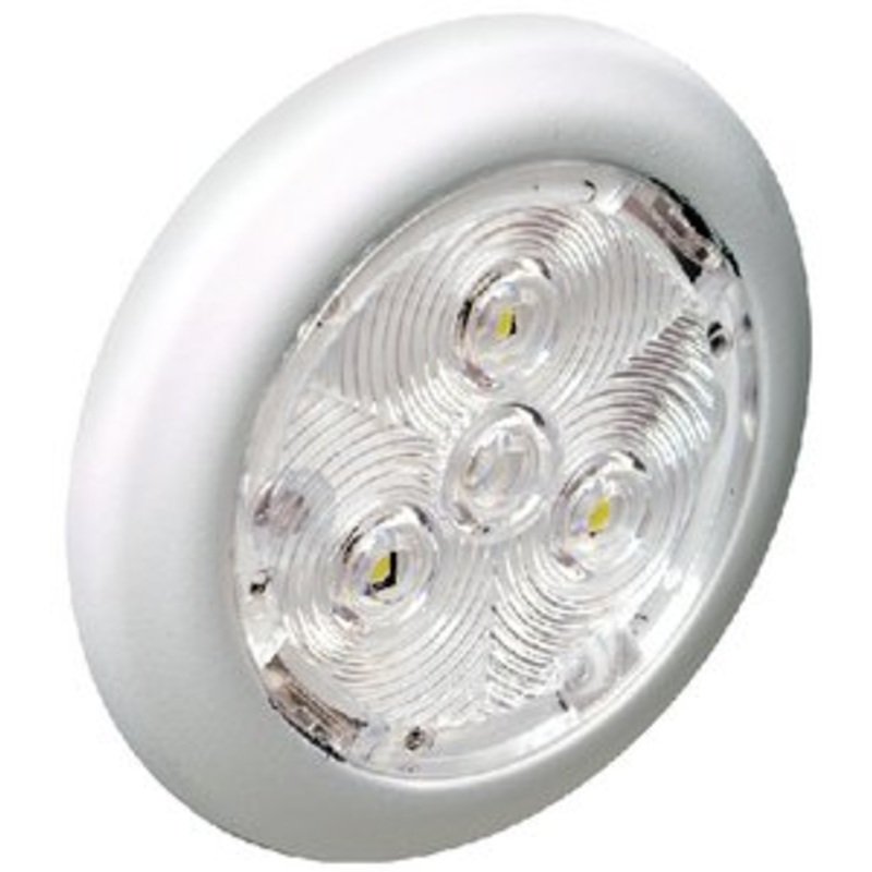 Attwood Marine – 2-3/4 Warm White Interior/Exterior Light w/White Bezel – 6320W7