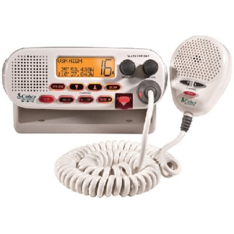 Cobra Electronics – Cobra Marine Class-D DSC VHF Radio Flush Mount – White – MRF45D