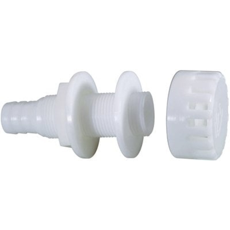 Attwood Marine – 3/4 Acetal Thru Hull With Strainer, White – 38863