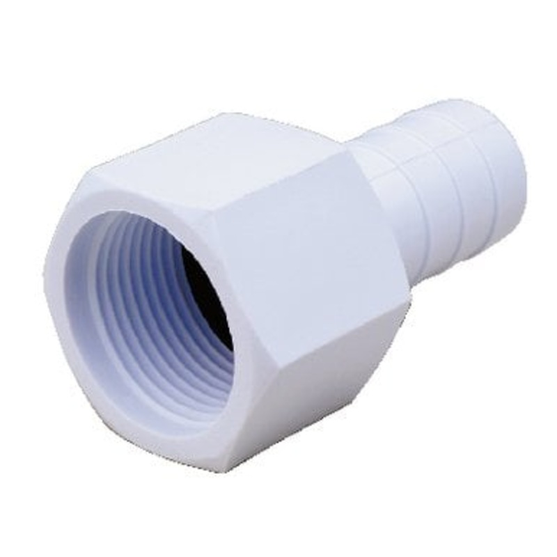 Attwood Marine – Acetal Connector 3/4-14 NPSM To 3/4 I.D. Hose Fitting, White – 38993