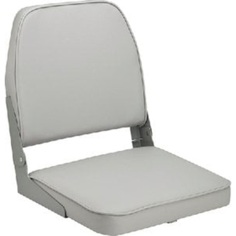 Attwood Marine – PADDED FISH SEAT GRAY,LOW BACK FOLD DOWN FISHING SEAT – 98395GY