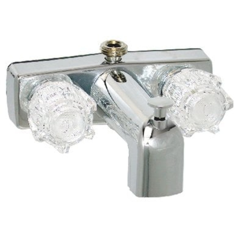 Valterra – Phoenix DuraPro Chrome Finish Two Handle RV Tub & Shower Diverter Faucet with Clear Acrylic Knobs – PF213332