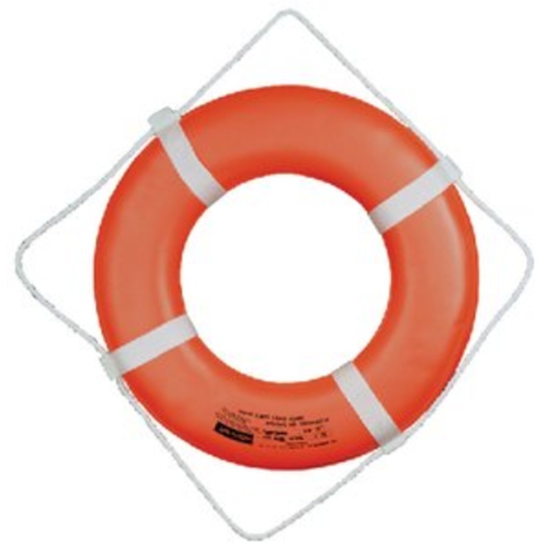 Cal-June – Jim-Buoy Closed Cell Foam G Style Life Ring With Webbing Straps – Orange – 24 – GO24