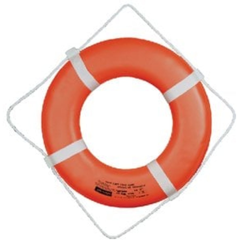 Cal-June – Jim-Buoy Closed Cell Foam G Style Life Ring With Webbing Straps – Orange – 30 – GO30