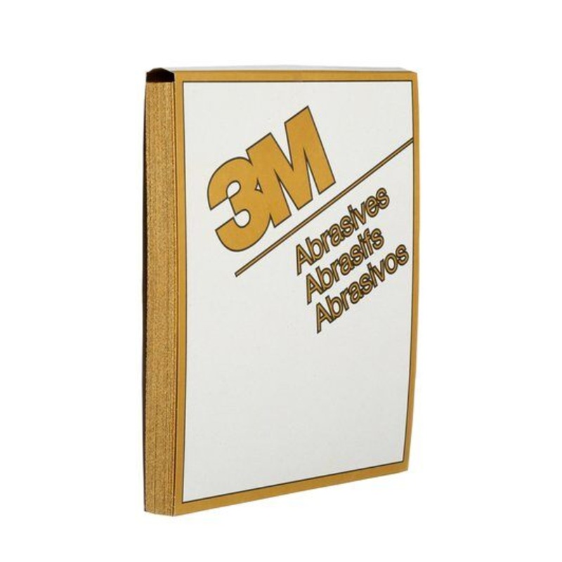 3M – Gold Abrasive Sheet – P400 Grade – 9 inch x 11 inch – 50 Pack – 02539