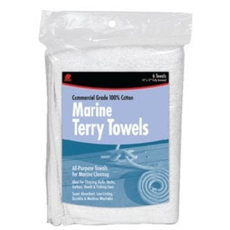 Buffalo Industries – Buffalo Terry Towel Rags – 14 x 17 – Fully Hemmed – 6 per Pack – 60244