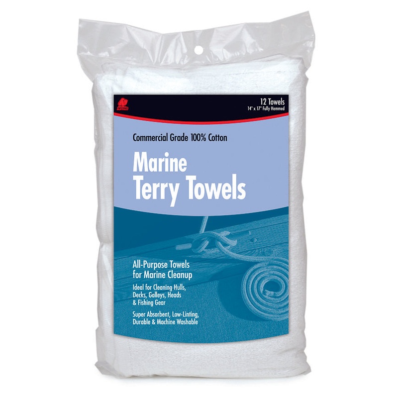 Buffalo Industries – Buffalo Terry Towel Rags – 14 x 17 – Fully Hemmed – 60249