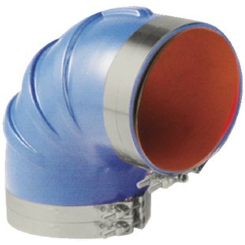 Trident hose – Blue Silicone VHT 90 Degree Elbow w/T-Bolt Clamps, 2 – 290V2000SS
