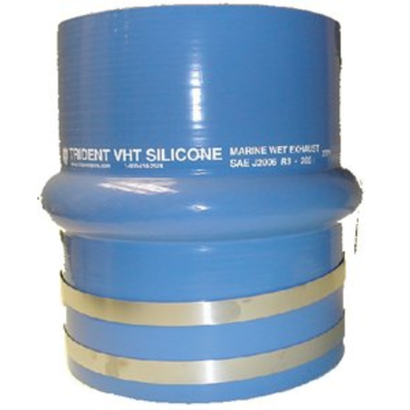 Trident hose – Blue Silicone VHT Single Hump Hose w/T-Bolt Clamps, 8 – 272V8000SS