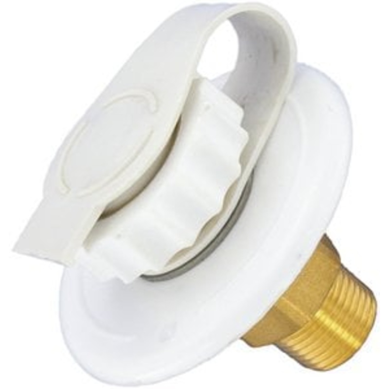 Valterra – Flush Mount Water Inlet, White Brass – A010170LF