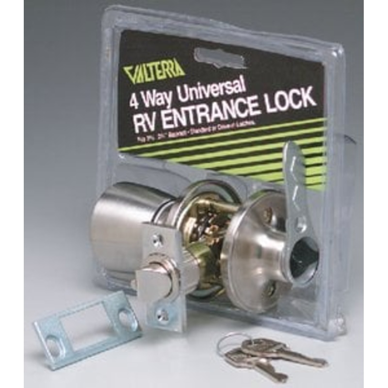 Valterra – Stainless Steel 4 Way Universal Entrance Panic Proof Lock – L32CS000