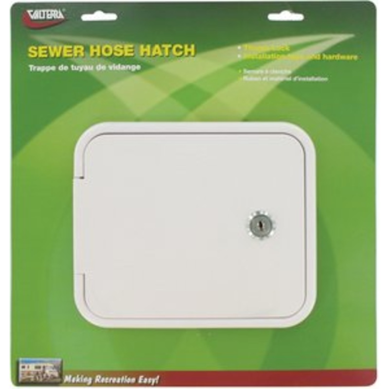 Valterra – Thumb Lock RV Sewer Hose Hatch & Includes Installation Tape & Hardware – D040471VP