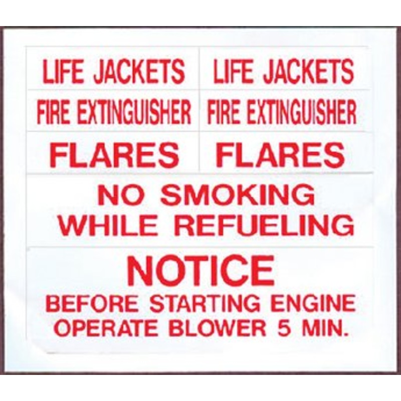 Bernard Engraving – Informational Label – Red Safety Label Set – IL04