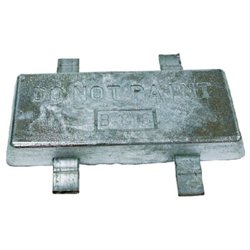 B&S anodes – Zinc Weld On Plate – BSMWO114X6X12