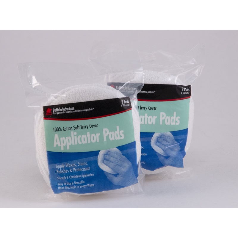 Buffalo Industries-Buffalo Terry Wax Applicator Pads (2 Per Pack) – 5 – 2-Pack