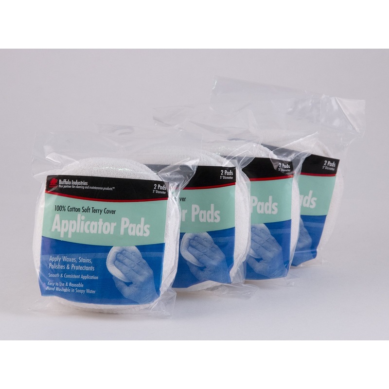 Buffalo Industries-Buffalo Terry Wax Applicator Pads (2 Per Pack) – 6 – 4-Pack