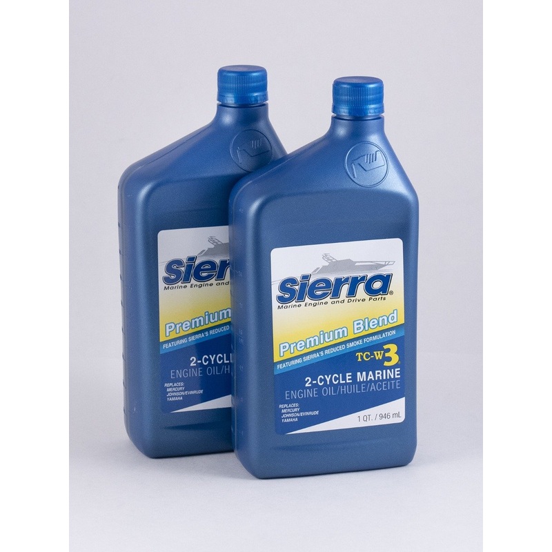 Sierra – Blue Premium TC-W3 2 Stroke Marine Engine Oil – 32 oz. – 2 Pack – 1895002