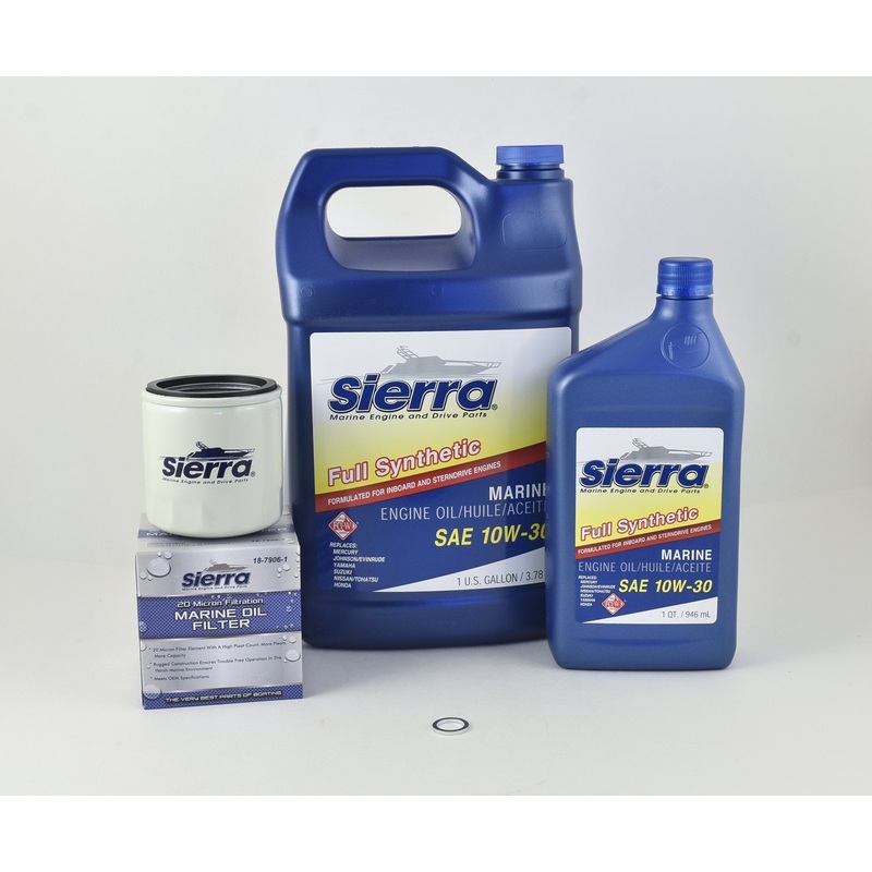 Sierra – Oil Change Kit for Yamaha F150 VF150 VF175 – 10W-30 Full Synthetic – PVLK5036