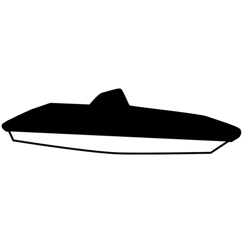 Yamaha Boat Non-T-Top Mooring Cover –  190 FSH  Sport – Black (w/Bimini) – 2016-2018 – MAR-FSH19-BT-16
