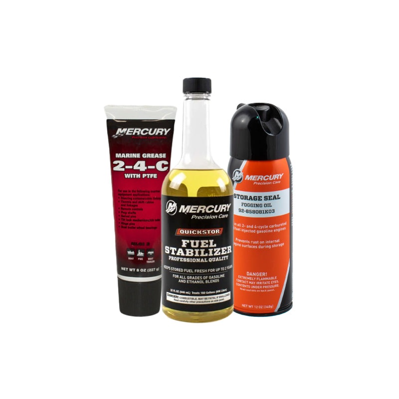 Mercury Outboard Winterizing Kit  32 oz Stabilizer, Fogging Oil & 2-4-C Grease