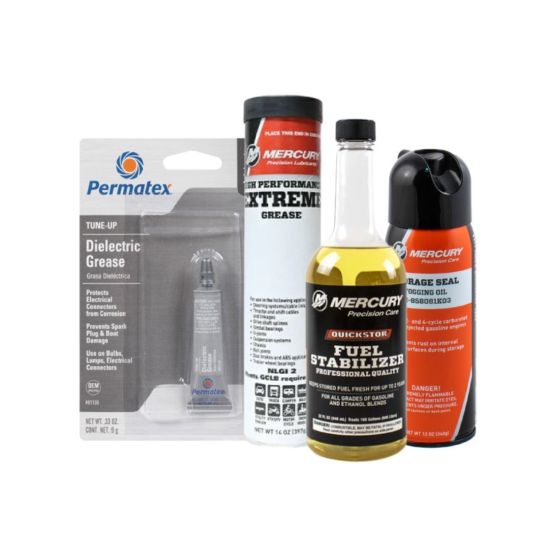 Mercury Premium Winterizing Kit  32 oz Stabilizer, Fogging Oil, Mercury Extreme Grease & Dielectric Grease