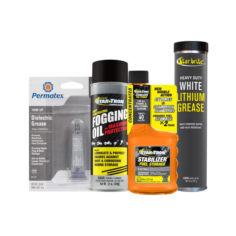 Star Brite Premium Outboard Winterizing Kit  8 oz Stabilizer, Fogging Oil, Greases (4-Piece)