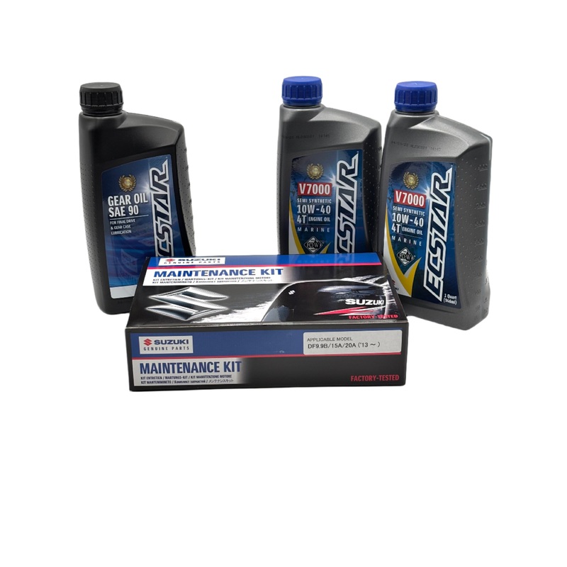 Suzuki DF15A Service Kit  – 10W40 Ecstar Oil- 2013-Current