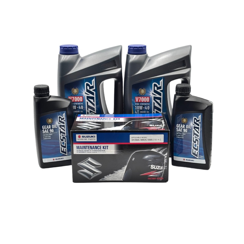 Suzuki DF250 V6 Service Kit – 10W40 Ecstar Oil – 2011-Current