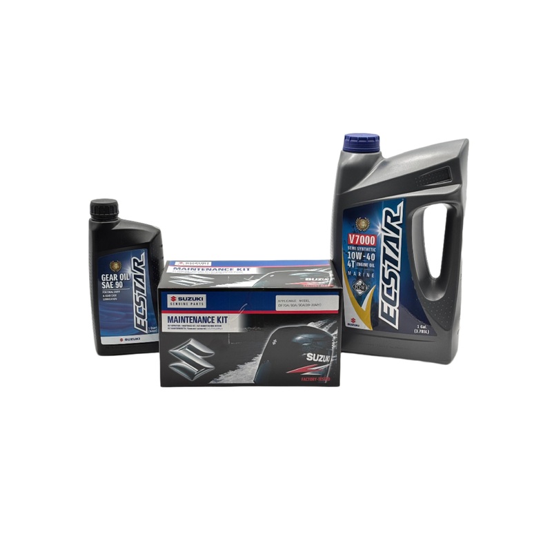 Suzuki DF80A Service Kit – 10W40 Ecstar Oil – 2009-Current – 17400-87813, 17400-87812
