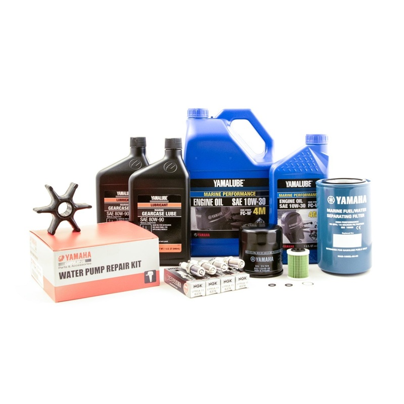 Yamaha F150C 100 Hour Service Maintenance Kit With Cooling – DEC Models Only – Yamalube 10W30 – 2017-Current