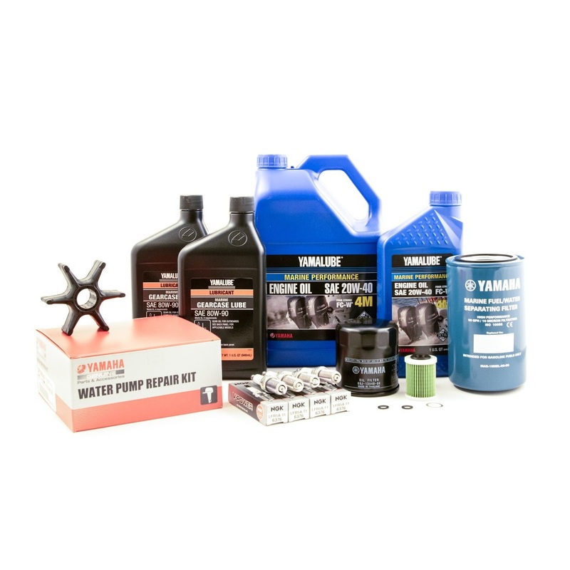 Yamaha F150C 100 Hour Service Maintenance Kit With Cooling – DEC Models Only – Yamalube 20W40 – 2017-Current