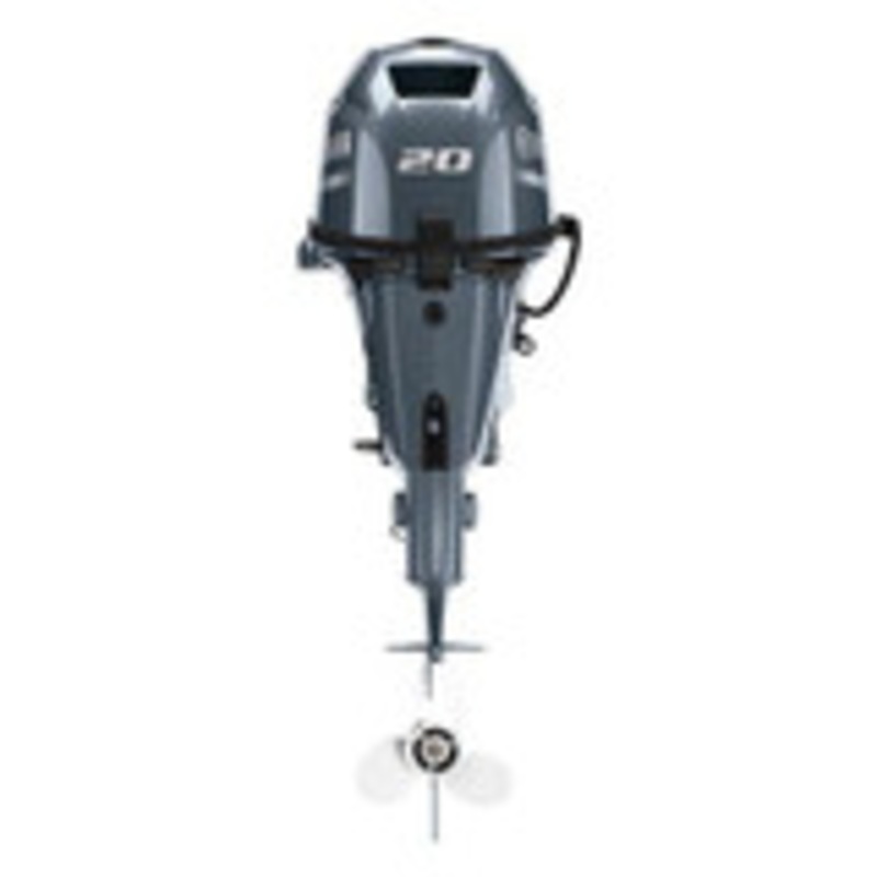Yamaha F20LWPB Outboard – Gray | 20-Inch Shaft | Remote Control | Electric Start | Power Trim & Tilt