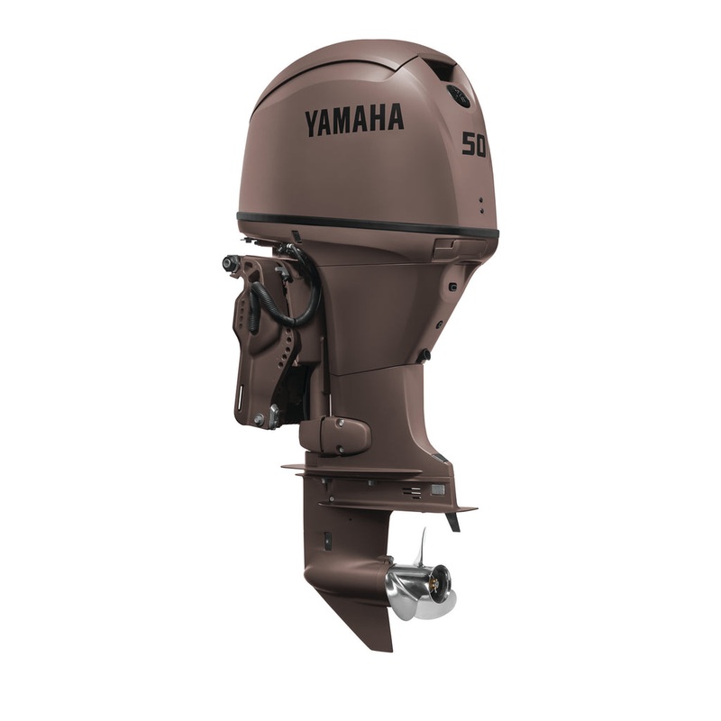 Yamaha F50LC3 Outboard – 20-Inch Shaft | Remote Control | Electric Start | Power Trim & Tilt | Matte Brown