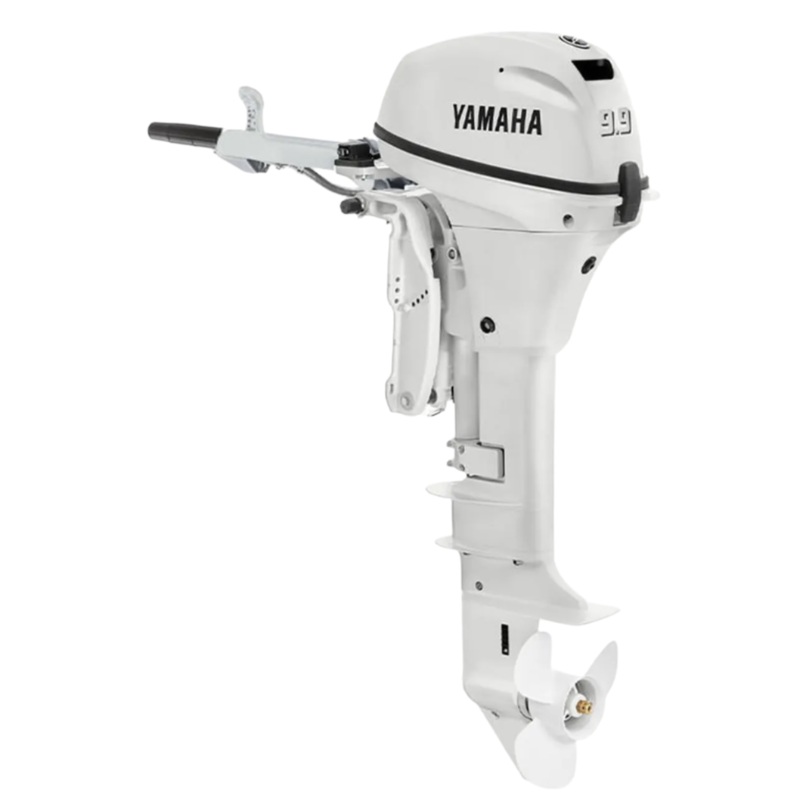 Yamaha F9.9SMHB2 Outboard  -15-Inch Shaft | Tiller Handle | Manual Start | Manual Tilt | Pearl White