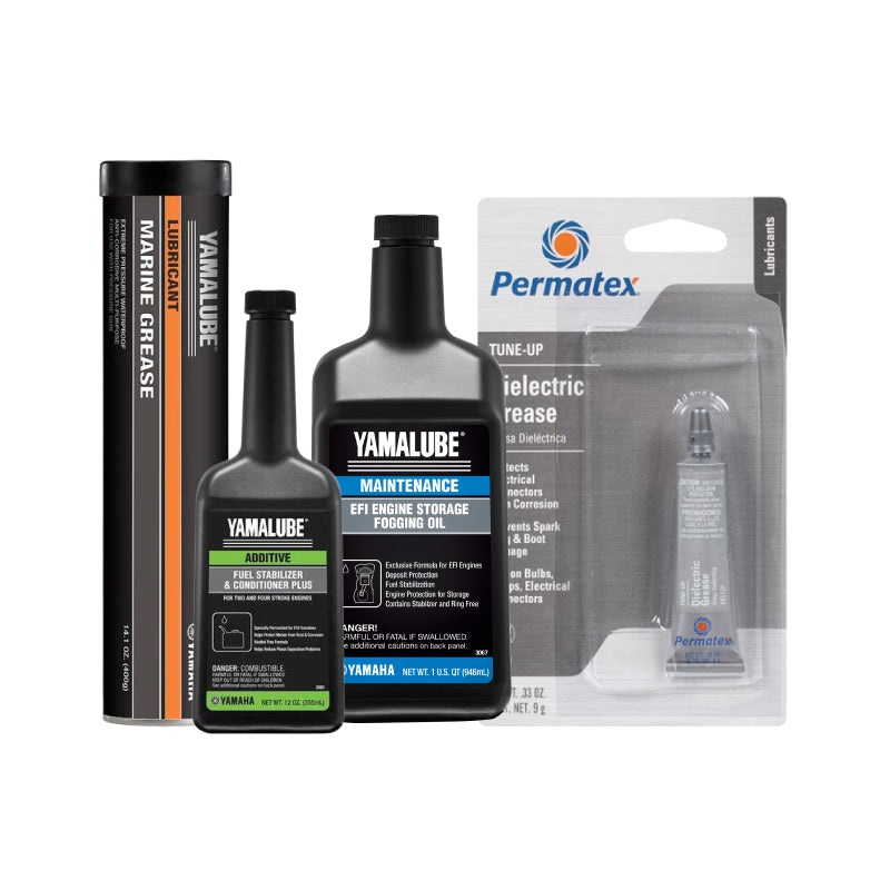 Yamaha Premium Winterizing Kit  12 oz Stabilizer, EFI Fogging Oil, 14 oz Grease Cartridge & Dielectric Grease