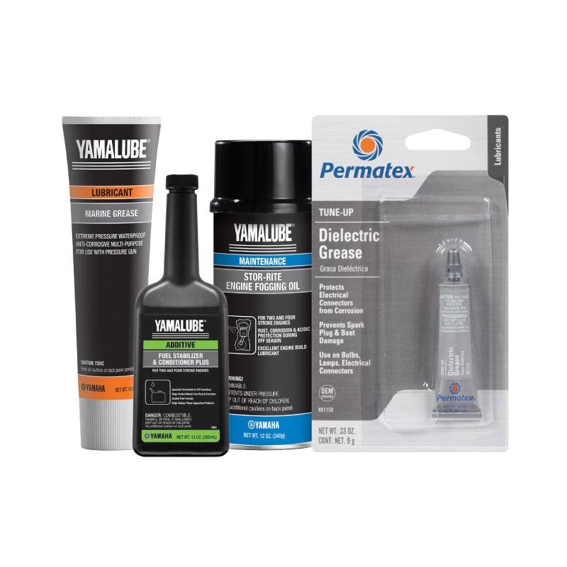 Yamaha Premium Winterizing Kit  12 oz Stabilizer, Fogging Oil, Marine Grease & Dielectric Grease