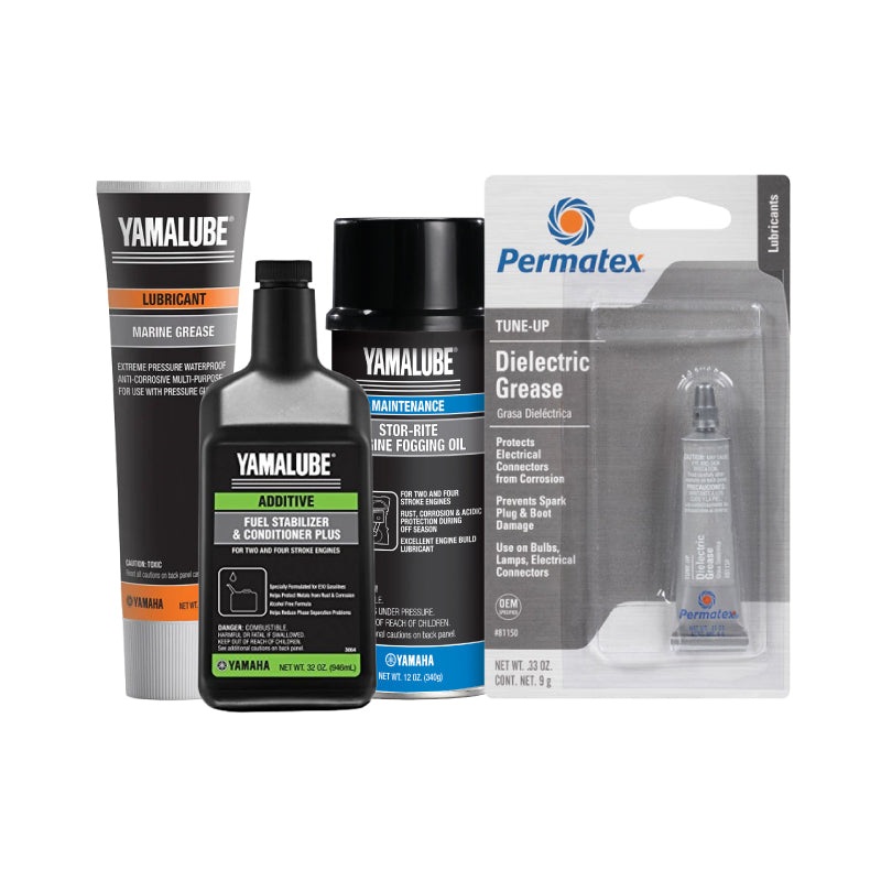 Yamaha Premium Winterizing Kit  32 oz Stabilizer, Stor-Rite Fogging Oil, Marine Grease & Dielectric Grease