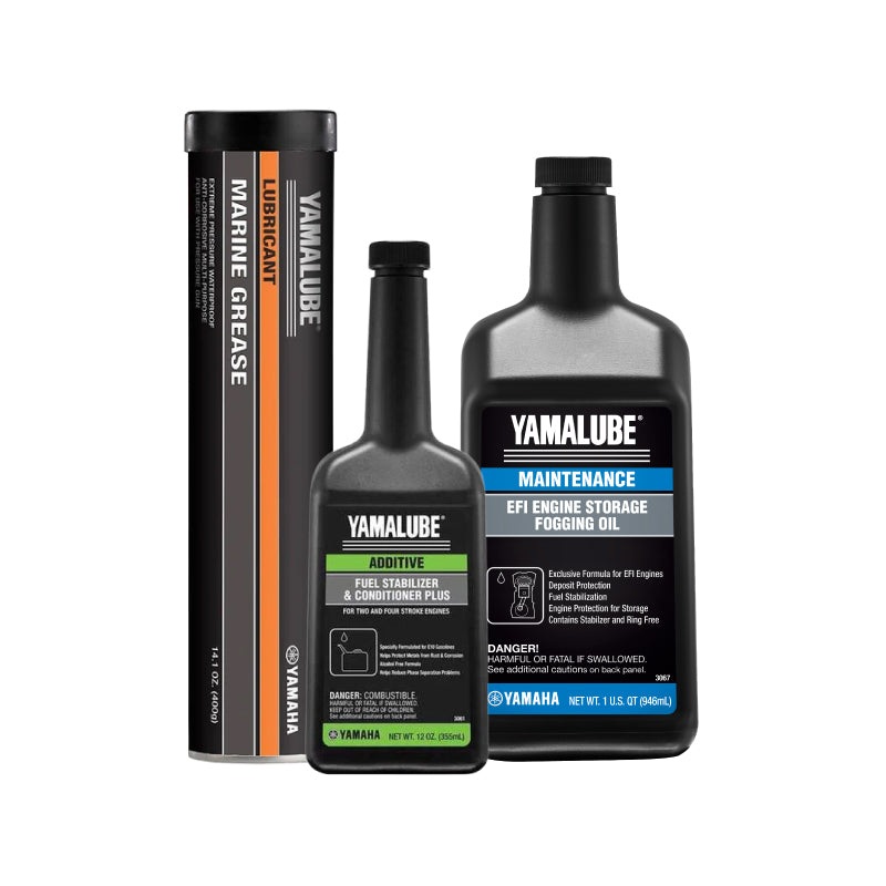 Yamaha Winterizing Kit  12 oz Stabilizer, EFI Fogging Oil (32 oz) & 14 oz Grease Cartridge