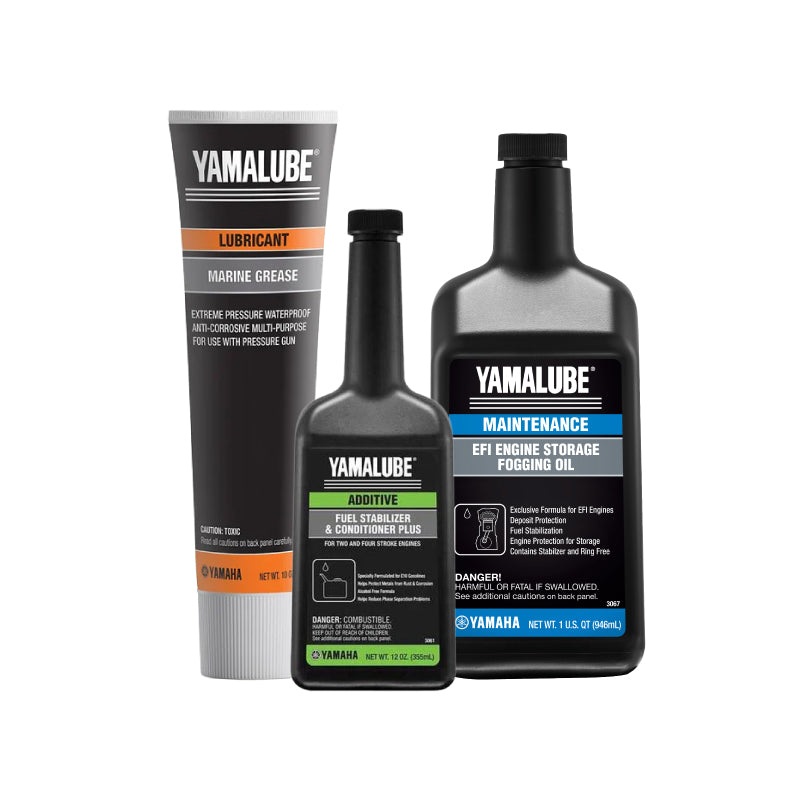 Yamaha Winterizing Kit  12 oz Stabilizer, EFI Fogging Oil (32 oz) & Marine Grease (10 oz)